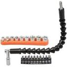 kit 10 ponteiras phillips fenda + 9 soquete sextavado haste p/ parafusadeira