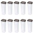 Kit 10 Porta Condimentos Quadrado Trava Mais 1,6 L Cristal Kit 10 Porta Condimentos Quadrado Trava Mais 1,6 L Cristal