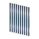 KIT - 10 Porta Etiqueta Simples 90cm Azul com Acrílico New Plus/Plus - SA Gôndolas