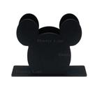 Kit 10 Porta Guardanapos Mickey Preto MDF Mesa Posta Decoração Restaurante Buffet Casa