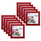 Kit 10 Porta Retrado Molduras 15x15 Vermelho