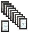 Kit 10 Porta Retrato 10x15 Preto Liso Moldura 2cm - IMAGE GLASS