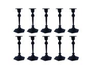 Kit 10 Porta Vela Elegante Castiçal Simples Preto 18cm.
