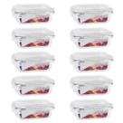 Kit 10 Pote De 1520Ml Com Tampa Trava Hermética Para Alimentos