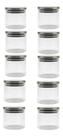 Kit 10 Pote De Vidro Com Tampa Hermética Inox 700ml Multiuso