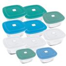 Kit 10 Pote de Vidro Marinex Facilita Vap 2L Quadrado Nadir