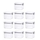 Kit 10 Pote Hermético P/ Alimentos Multiuso C/ Travas 400ML