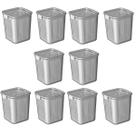 Kit 10 Pote Hermético Slim Multiuso 3.050 ML Cinza