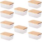 Kit 10 Pote Para Alimentos Idealle C/ Tampa Eco Bambu
