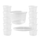 Kit 10 Potes 1,2 Litro Transparente Marmita Bpa Free