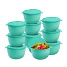 Kit 10 Potes 500ml com tampa (Bowl Boll Marmita) para Micro-ondas Lava-louças Freezer Geladeira