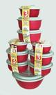 Kit 10 potes com saladeira