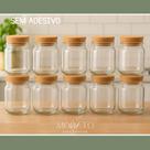 Kit 10 Potes de Vidro 200 ml Tempero Doces Geleias Mel