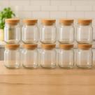 Kit 10 Potes de Vidro 200 ml Tempero Doces Geleias Mel