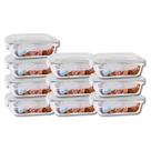 Kit 10 Potes De Vidro Marmita Com Tampa Hermético 370ml Oferta