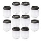 Kit 10 Potes Gire e Trave Organizadores Empilháveis com Rosca 380ml Plasútil para Temperos objetos