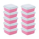 Kit 10 Potes Organizadores C/ Tampa Armazenamento Plástico Multiuso Marmita Cozinha Alimento Plástico