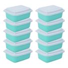 Kit 10 Potes Organizadores C/ Tampa Armazenamento Plástico Multiuso Marmita Cozinha Alimento Plástico