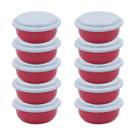 Kit 10 Potes Organizadores C/ Tampa Armazenamento Plástico Multiuso Marmita Cozinha Alimento Plástico