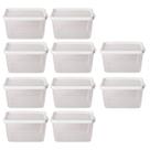 Kit 10 Potes Para Alimentos Retangular 20x13,5x12Cm 2.400 ML