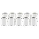 Kit 10 Potes Plastico Mantimentos Multiuso Com Tampa 1 Litro