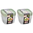 Kit 10 Potes Plásticos Graduados Quadrados - 700ml Kit 10 Potes Plásticos Graduados Quadrados - 700ml