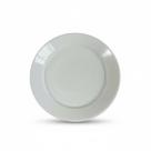 Kit 10 pratos branco acrilico redondo fundo 21cm jantar luxo