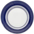 Kit 10 Pratos de Sobremesa Colb 19cm Cerâmica Estampado Geométrico Azul Biona Kit 10 Pratos de Sobremesa Colb 19cm Cerâmica Estampado Geométrico Azul Biona