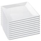 Kit 10 Pratos Quadrado de Melamina Branco Jogo de 10 Pratos Rasos De Plástico Para Refeições Conjunto De Pratos 25 cm Para Buffet Restaurante Bestfer