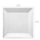 Kit 10 Pratos Raso Branco Quadrado Melamina Pequeno 20cm Restaurante
