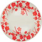 Kit 10 Pratos Rasos Donna Jardim Oriental Oxford Cerâmica 24cm