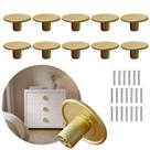 Kit 10 Puxador de Gavetas Guarda Roupa Portas Armários Dourado Metal