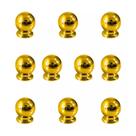 KIT 10 Puxador Pequeno Bola Dourado com Parafuso para Móveis