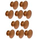 Kit 10 Puxador Ponto 24mm Cobre Escovado Para Gaveta