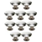 Kit 10 Puxador Ponto 31mm Aço Escovado Para Gaveta