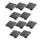 Kit 10 Puxador Ponto Quadrado 30X30mm Preto Fosco Para Gavetas de Móveis