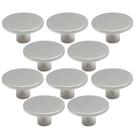 Kit 10 Puxadores 206 Naico Ponto Redondo Cromo Acetinado para Móvel Armários e Gavetas Kit 10 Puxadores 206 Naico Ponto Redondo Cromo Acetinado para Móvel Armários e Gavetas
