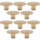 Kit 10 Puxadores 206 Naico Ponto Redondo Dourado Para Móveis Armários e Gavetas Kit 10 Puxadores 206 Naico Ponto Redondo Dourado Para Móveis Armários e Gavetas