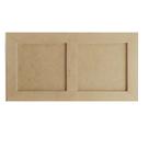 Kit 10 Quadro Duplo Retangular com Moldura e Fundo Fixo 2 Divisórias 38x20 Mdf 6mm Madeira