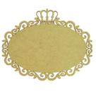 Kit 10 Quadro Oval Moldura Arabesco Com Coroa Laser 30x24,7 Mdf Madeira