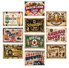 Kit 10 Quadros Cerveja Bebida Vintage Retro Chopp 21x15cm Kit 10 Quadros Cerveja Bebida Vintage Retro Chopp 21x15cm