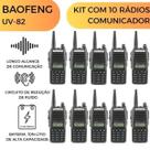 KIT 10 Rádio Baofeng UV-82 Profissional Comunicação Segura UHF/VHF KIT 10 Rádio Baofeng UV-82 Profissional Comunicação Segura UHF/VHF