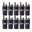 Kit 10 Rádio Ht Comunicador Baofeng Dual Band Uv82 Rádio Fm Cor Outro