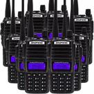 Kit 10 Rádios Comunicadores Baofeng UV-82 Dual Band 5W Profissional Alcance 12km