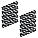 Kit 10 Ralo Grelha e Caixilho Aço Galvanizado Preto 10x50cm