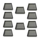 Kit 10 Ralo Oculto Invisível Porcelanato 10x10cm Sifonado Antiodor Cinza