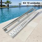 Kit 10 Ralos Grelha Em Inox 304 Para Borda De Piscinas