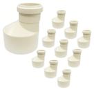 Kit 10 Redução 100x50mm Excêntrica Rígida p/ Esgoto Amanco