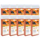 Kit 10 Refil Cera Depilatoria Corporal Profissional Depilação Roll On Depilflax Mamao 100g