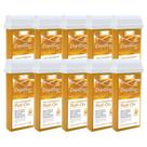 Kit 10 Refil Cera Depilatoria Corporal Profissional Depilação Roll On Depilflax Natural 100g